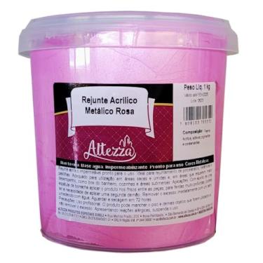 Imagem de Rejunte Acrílico Rosa Metálico 1 Kg Rejuntamento Altezza