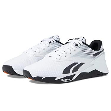 Imagem de Reebok Tênis de treinamento unissex Nano X3, Branco/Preto/Laranja Smash, 13 Women/11.5 Men