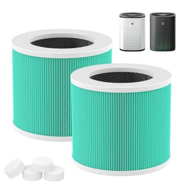 Imagem de Filtro HY1800 compatível com Loytio/AYAFATO/IOIOW e Purificador de ar MORENTO, sistema de filtragem 3 em 1, H13 True HEPA para filtro de substituição de purificador de ar HY1800 (pacote com 2)