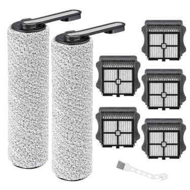 Imagem de Substituição de rolos e filtros de escova compatível com aspirador de pó seco molhado sem fio S5/S5 Pro//S5 Pro 2/S5 Azul, kit de acessórios inclui 5 filtros HEPA e 2 rolos de escova