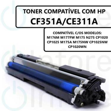 Imagem de Toner Compatível Ce311a 126a Cf351a 130a Ciano Cp1020 Cp1025 M175 M176