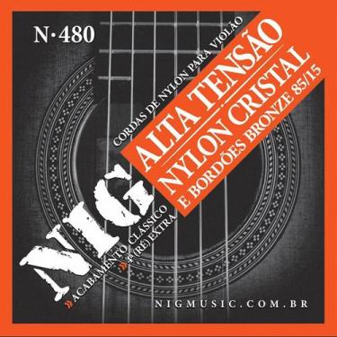 Imagem de Encordoamento Violao Nylon Alta NIG Cristal Bronze 85/15 N480