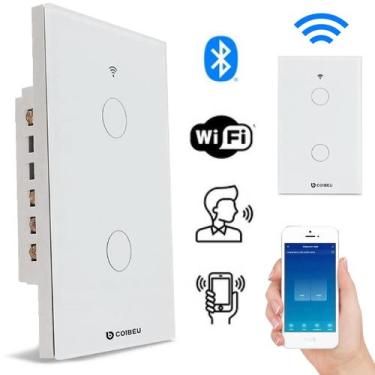 Imagem de Interruptor Inteligente 2 Botão touch Casa Hotel - Prime