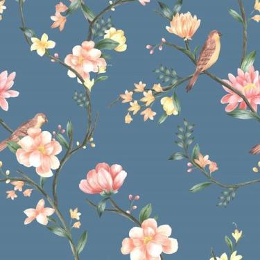 Imagem de Papel de Parede Botânica HF Floral Azul 81185 - Studio