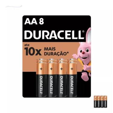 Imagem de Pilha Alcalina Aa Pequena Duracell Cartela Pack 8 Unidades Brinquedo O