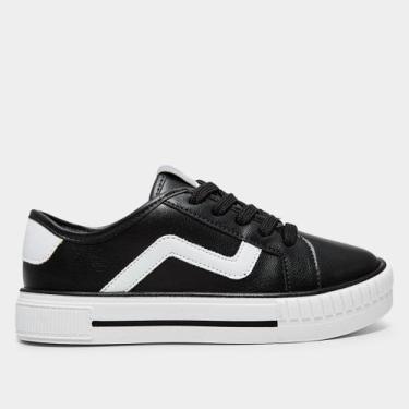 Imagem de Tênis Infantil Cano Médio Molekinha Menina, Preto, Prata, 31