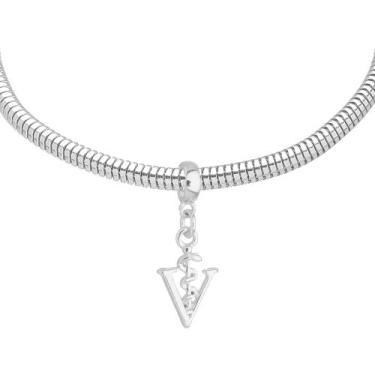 Imagem de Pulseira Profissão Veterinária Banhado a Prata 925 - Work Semijoias, 1