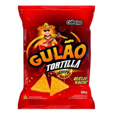 Imagem de Salgadinho Gulão Tortilla Queijo Nacho 50g - Gulozitos