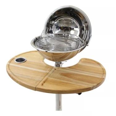 Imagem de Churrasqueira Inox Náutica Redonda Tabua Grande Barco Lancha - Noster 