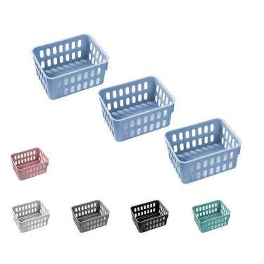 Imagem de Cesto Decorativo Caixa Organizador Mini - Armario Kit Com 3 - Atelie C