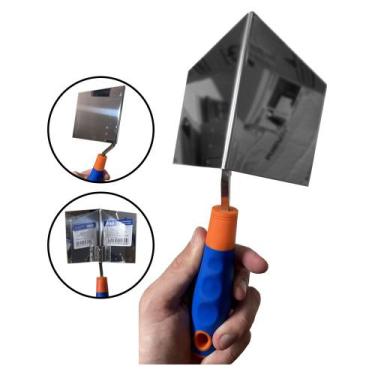 Imagem de Desempenadeira Aço Inox Canto Interno Drywall Massa Corrida - Roma