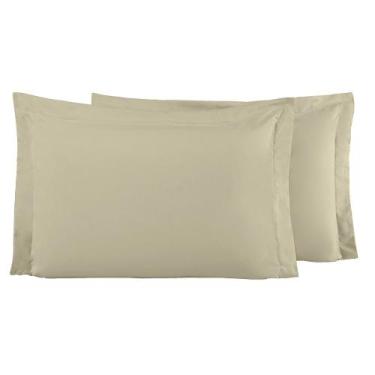 Imagem de Par de Fronhas 50x70 Percal 300 Fios Charme com Aba Americana - Linda 