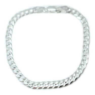 Imagem de Pulseira Masculina Prata Italiana Maciça 925 Grumet 5 Mm - Lojas La&Ny