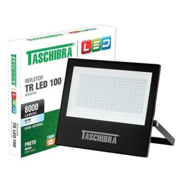 Imagem de Refletor Holofote Led Tr 100w 6500k Carcaça Preta Taschibra