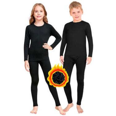 Imagem de Kit Frio Conjunto Termico Infantil Segunda Pele Flanelado Pelinho Inve