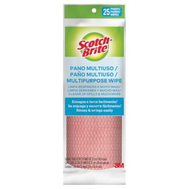Imagem de Scotch-Brite, 3M, Pano Multiuso, Rosa, 25 unidades