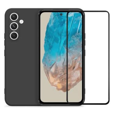 Imagem de Película de Vidro 3D Tela Toda + Capa Capinha Case Premium Preta para Samsung Galaxy M35
