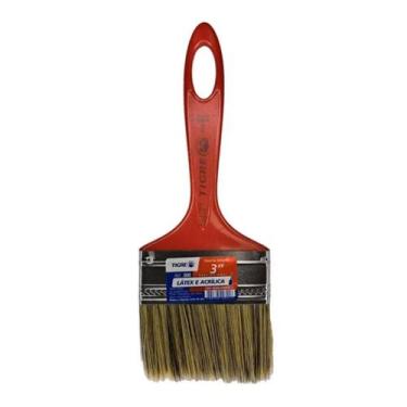 Imagem de Pincel Trincha Simples Cerda Gris Ref 500 Tam 3" Tigre, Pincel Trincha