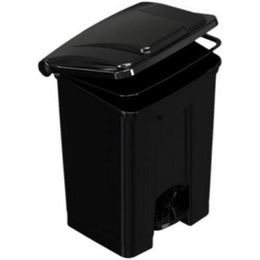 Imagem de Lixeira Com Pedal Polipropileno Preta - 50 Litros - Polwax, Polipropil