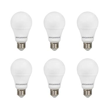 Imagem de Lâmpada LED Sylvania A19, 5,5W, equivalente a 40W, 13 anos, regulável, 450 lúmens, 5000K, luz do dia - pacote com 6 (41964)