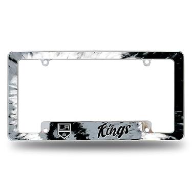Imagem de Rico Industries NHL Los Angeles Kings Tie Dye 30,48 cm x 15,24 cm Moldura de placa automotiva para carro/caminhão/SUV