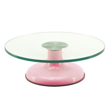 Imagem de Bailarina De Vidro Giratória Rosa Bebê 30Cm Rolamento Duplo - Udlandia