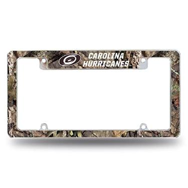 Imagem de Rico Industries NHL Carolina Hurricanes Mossy Oak 30,48 cm x 15,24 cm Moldura de placa automotiva para carro/caminhão/SUV