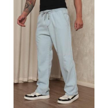 Imagem de Calça Jeans Masculino Balão Perna Larga - Volgue, Jeans claro, M