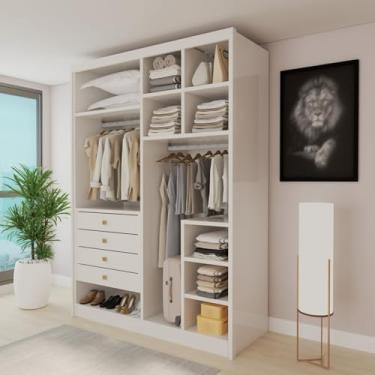 Imagem de Closet Casal sem Portas 4 Gavetas Eloá Branco