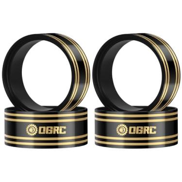 Imagem de OGRC 1.9 Inch Brass Internal Beadlock Ring Clamp Ring 110g Heavy Wheel Counterweight Clamp Ring Fits 1.9 Wheel Rim for 1/10 TRX4 TRX6 Axial SCX10 I II III Pro Redcat GEN7 GEN8 RC Crawler Car (Black)