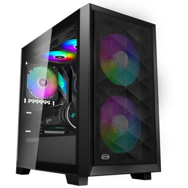 Imagem de PCCOOLER CPS C3D310 Airflow M-ATX PC Case Mid Tower Desktop Computer Gaming Capa superior para ITX/M-ATX com 2 ventiladores ARGB, resfriador de ar de 165 mm, radiador de 280 mm, 240 mm, GPU de 350 mm