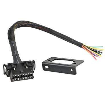 Imagem de iKKEGOL 30 cm/12 OBD2 OBD II 16 pinos J1962F fêmea para abrir trança porta de painel cabo de substituição chicote de fios fixos com suporte de montagem sob painel