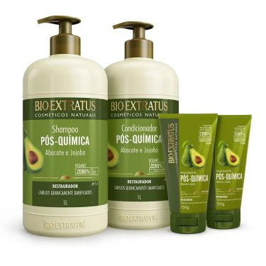 Imagem de Kit Bio Extratus Pós Quimica Shampoo Condicionador 1L + Finalizador