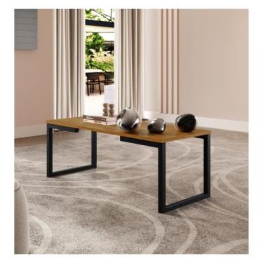 Imagem de Mesa De Centro Decoração Sala Estar Quarto Madeira Estilo Industrial P