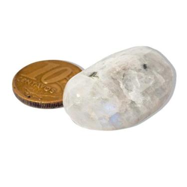 Imagem de 01 Pedra da Lua Verdadeira Natural Rolado 10 a 20g Classe B - Cristais