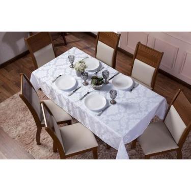 Imagem de Toalha de Mesa Luxo Tecido Jacquard  08 Lugares 1,35x2,50 Retangular -