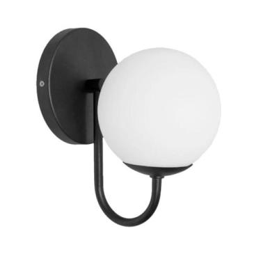 Imagem de Arandela Parede Curva Moderna Sala QuarTo Cabeceira Preto - Arandela C