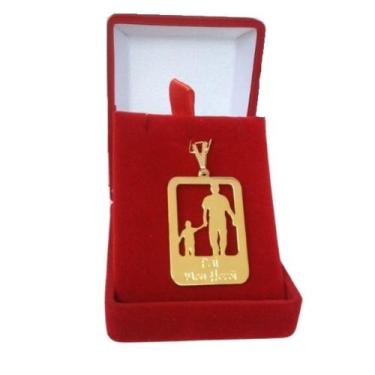 Imagem de Pingente Pai meu Herói - Pai e Filho Folheado a Ouro 18k - GABBY LUXO 