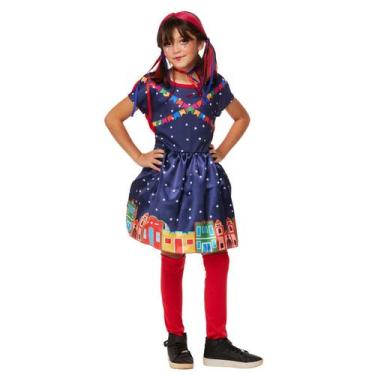 Imagem de Vestido Caipira Infantil Festa Junina Quadrilha Várias Cores - Fantasi