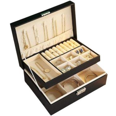 Imagem de Porta Joias Maleta Organizador Grande 19 Compartimentos - AlwyStore, P