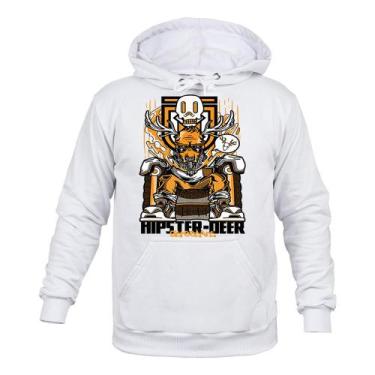 Imagem de Moletom 100% Algodão Canguru Hipster - Surprass, Branco, P