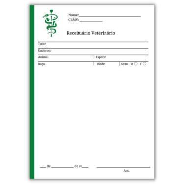Imagem de Receituário Veterinário - 20 Blocos (1000 folhas) - Impressões Papalég