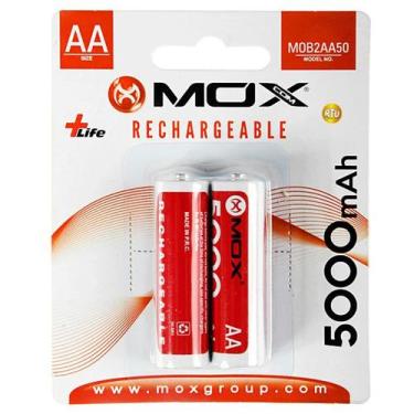 Imagem de Pilha Recarregavel AA Mox MOB2AA50 de 5.000 Mah 1.2V - 2 Unidades