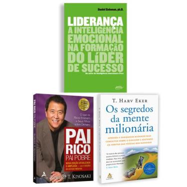 Imagem de Kit 3livros, Pai Rico, Pai Pobre + Liderança, A Inteligência Emocional