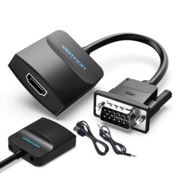 Imagem de Conversor Vga p/ Hdmi 1080p Áudio P2 + Alimentação Vention - BBACOMERC