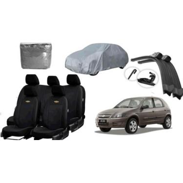 Imagem de Jogo de Capa de Couro + Limpador de Parabrisa para Celta 2008-2015 - a