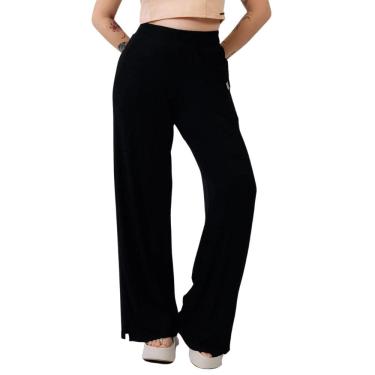 Imagem de Calça Pantalona Riu Kiu Canelada Luisiana Preta 10990 Preto