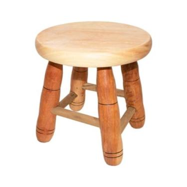 Imagem de Banco Pequeno Madeira Redondo Universal