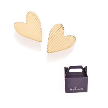 Imagem de Brinco Coração Banhado à Ouro Rommanel  527354, Dourado