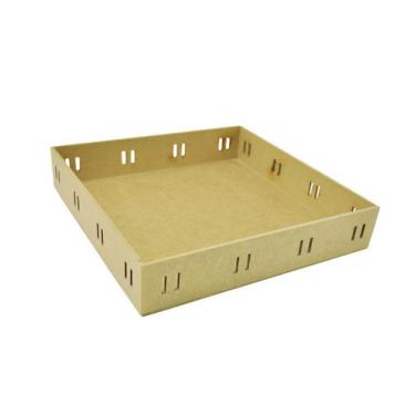Imagem de Kit 3 Bandeja Quadrada Passa Fita M 23x23x5 Mdf Madeira - ATACADÃO DO 